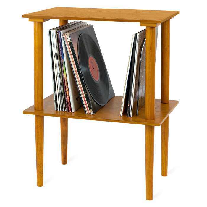 Winston Porter Wooden Record Multimedia Shelf & Reviews Wayfair